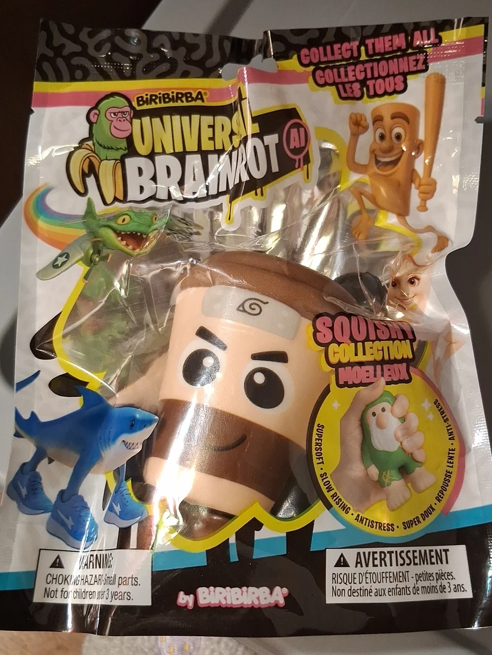 Universal Brainrot Squish Figure - Brown & Beige